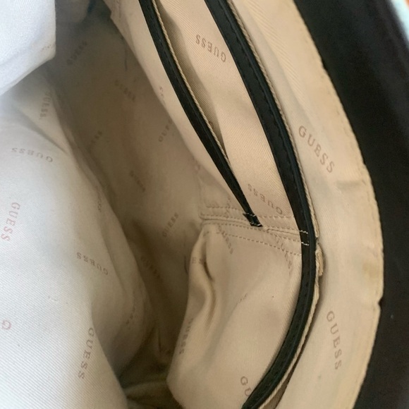 Guess Quilted Denim Blue Shoulder Bag or handle with Geometric Design - Picture 9 of 10